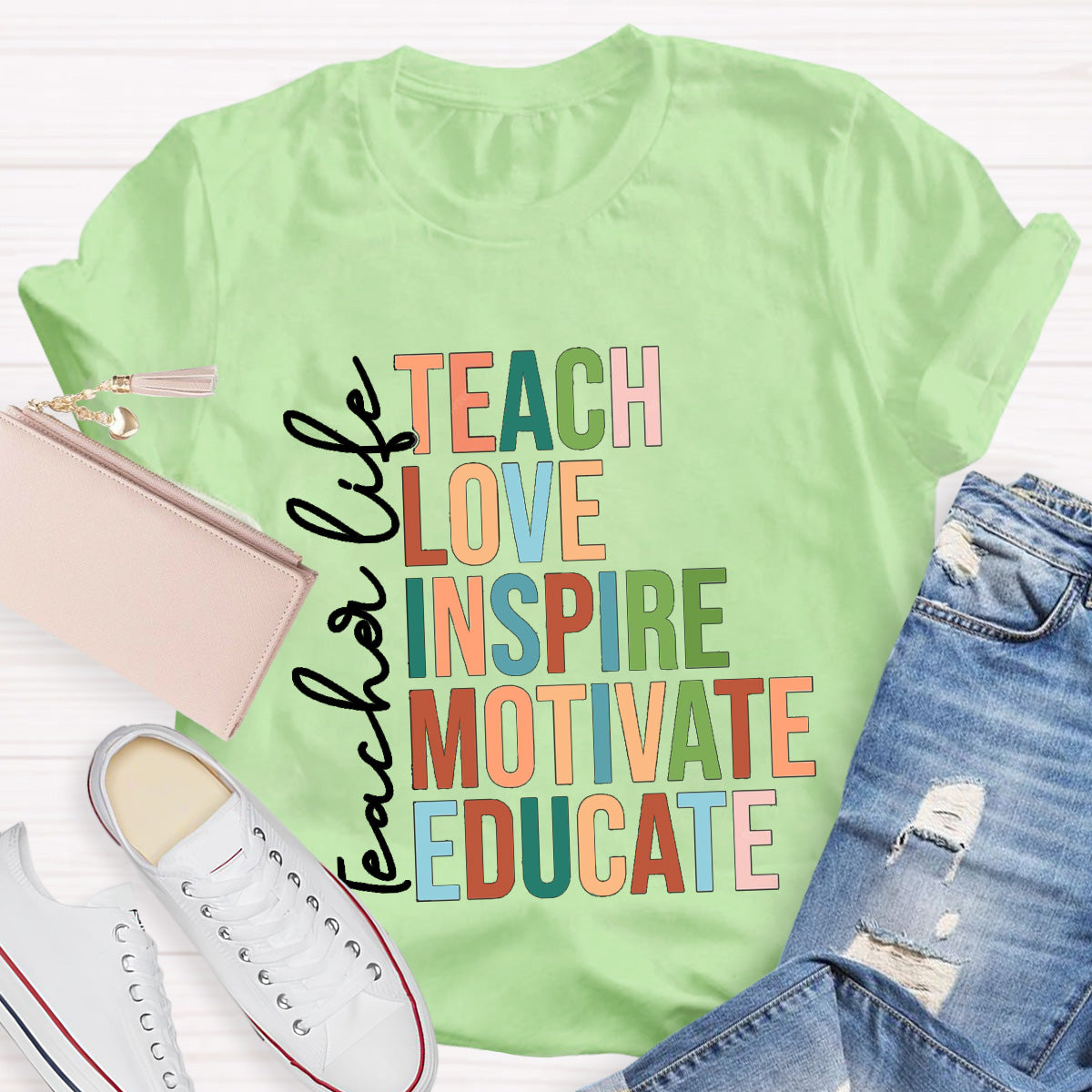 Teach Love Inspire Teacher T-Shirt