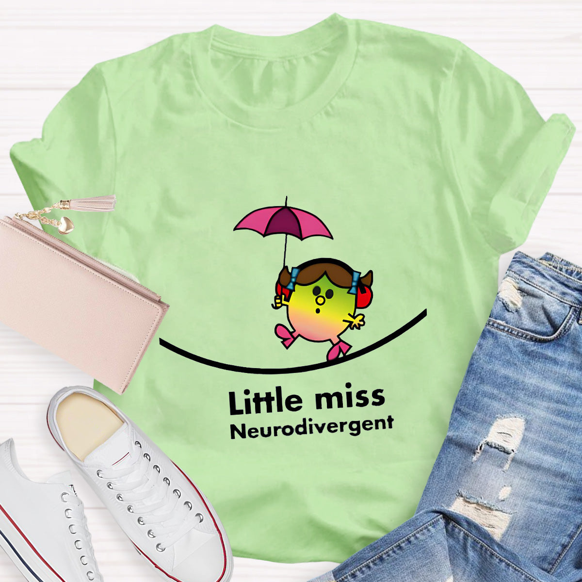 Neurodivergent Little Miss Teacher T-Shirt