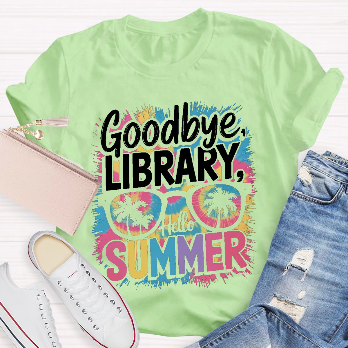 Goodbye Library Hello Summer Teacher T-Shirt
