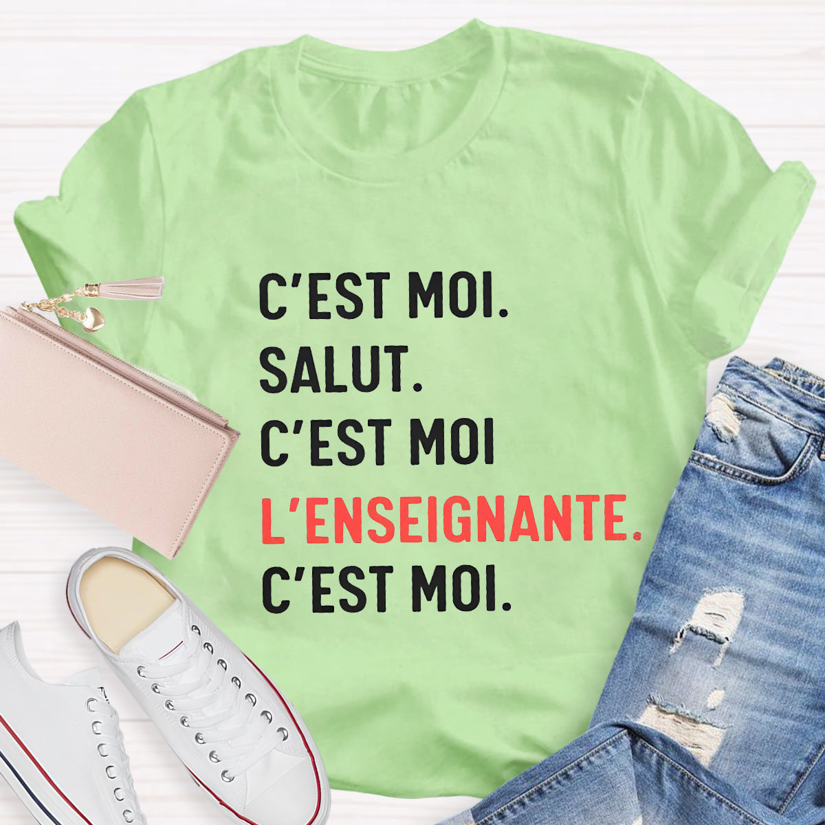 C'est Moi Salut French Teacher T-Shirt