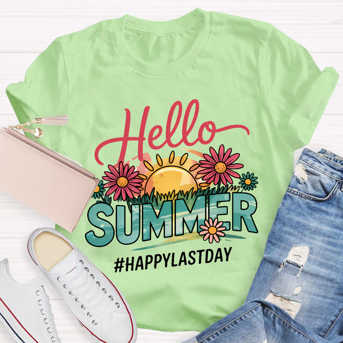 Hello Summer Happy Last Day Teacher T-Shirt