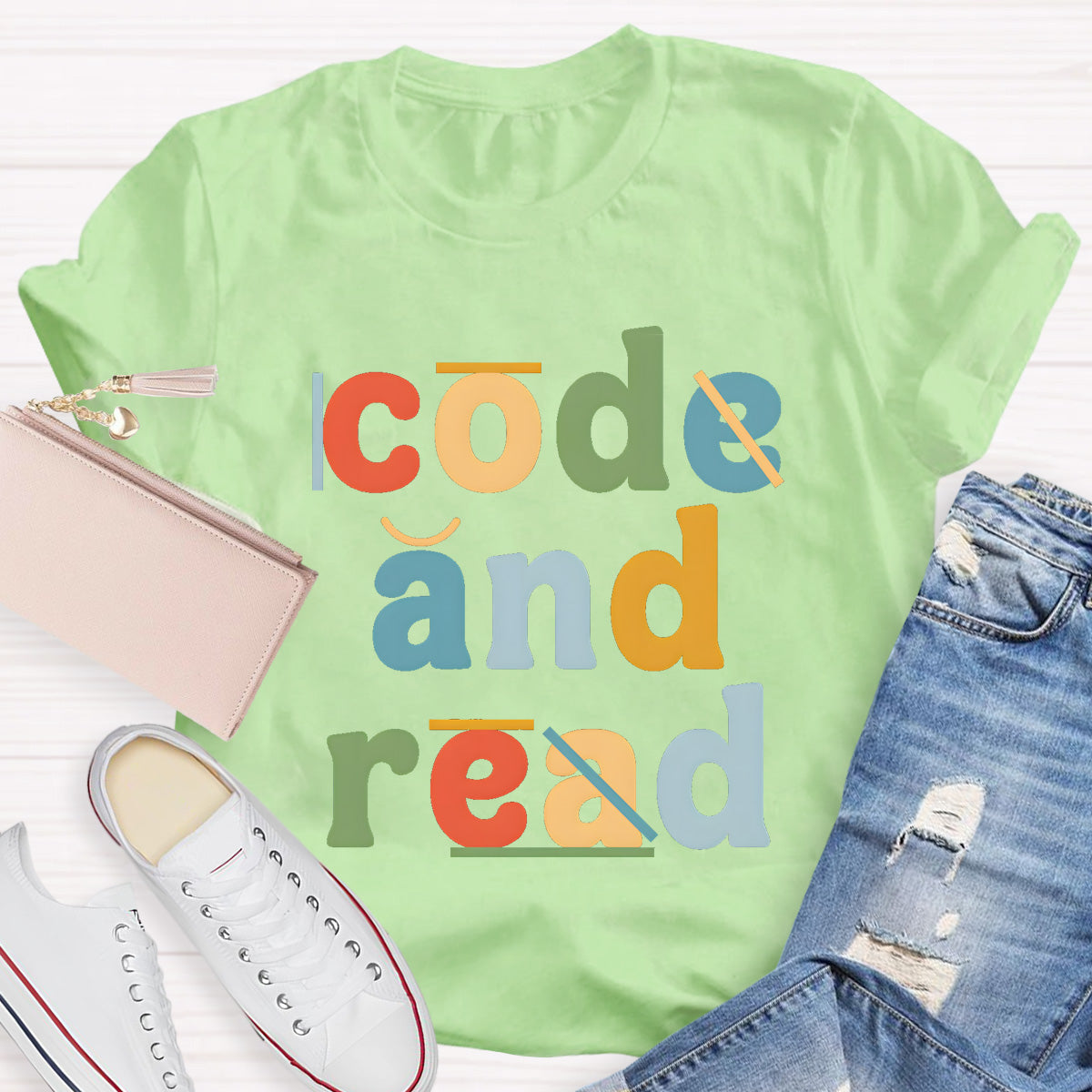 Code And Read Crammer Teacher T-Shirt