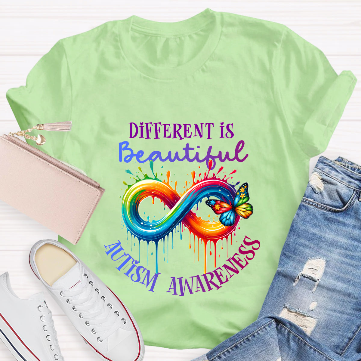 Different Is Beautiful Autism Awareness T-Shirt