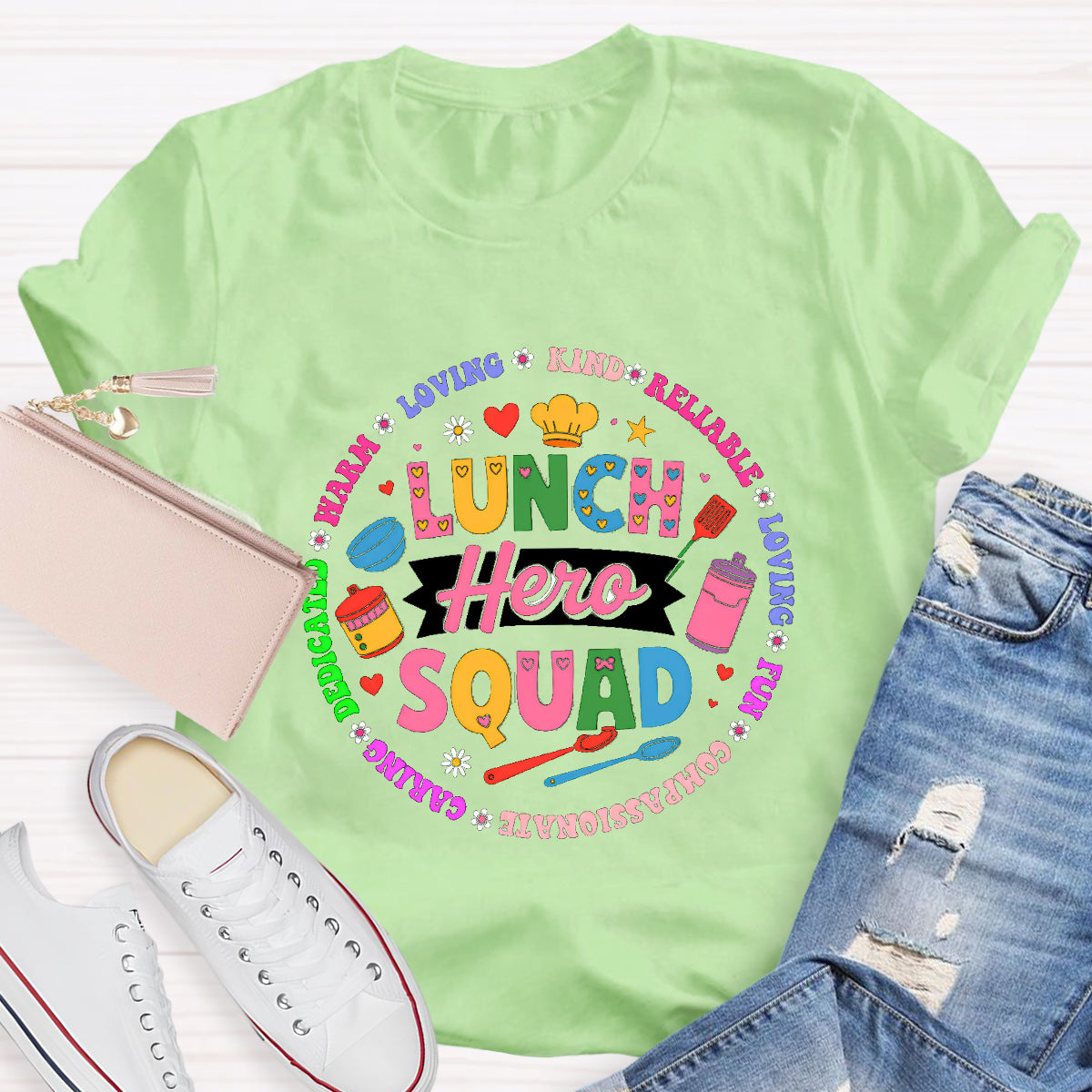Lunch Hero Squad Love Students T-Shirt