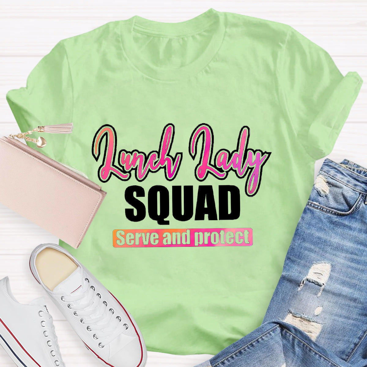 Lunch Lady Squad Serve And Protect T-Shirt