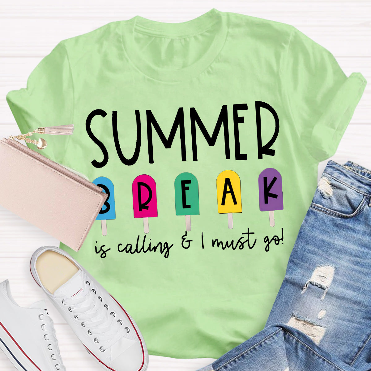 Summer Break Is Calling I Must Go Teacher T-Shirt