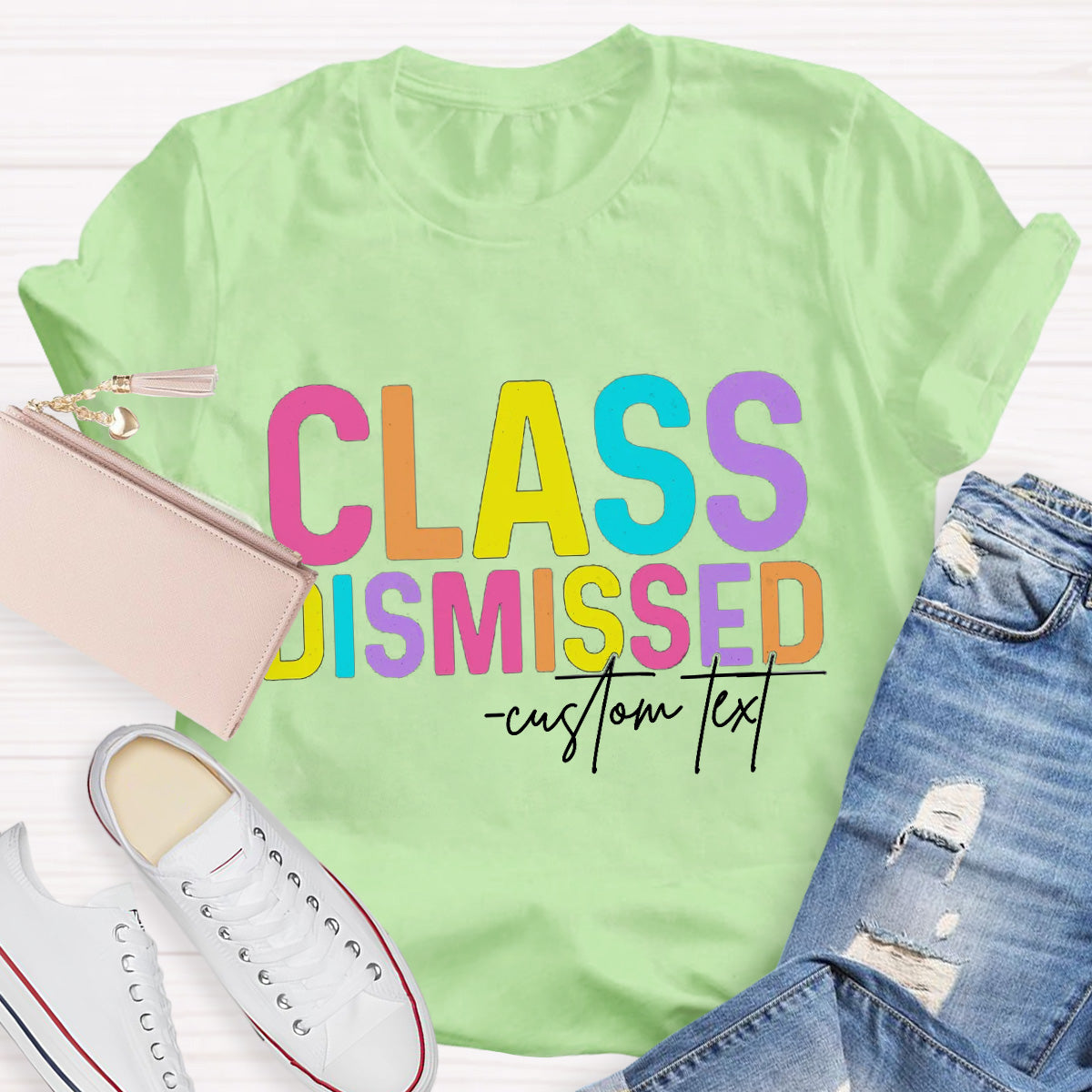 Personalized Name Class Dismissed Teacher T-Shirt
