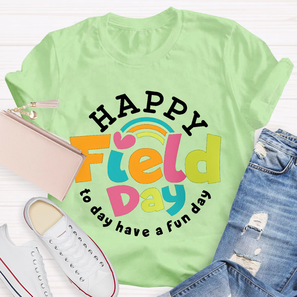 Happy Field Have A Fun Day Teacher T-Shirt