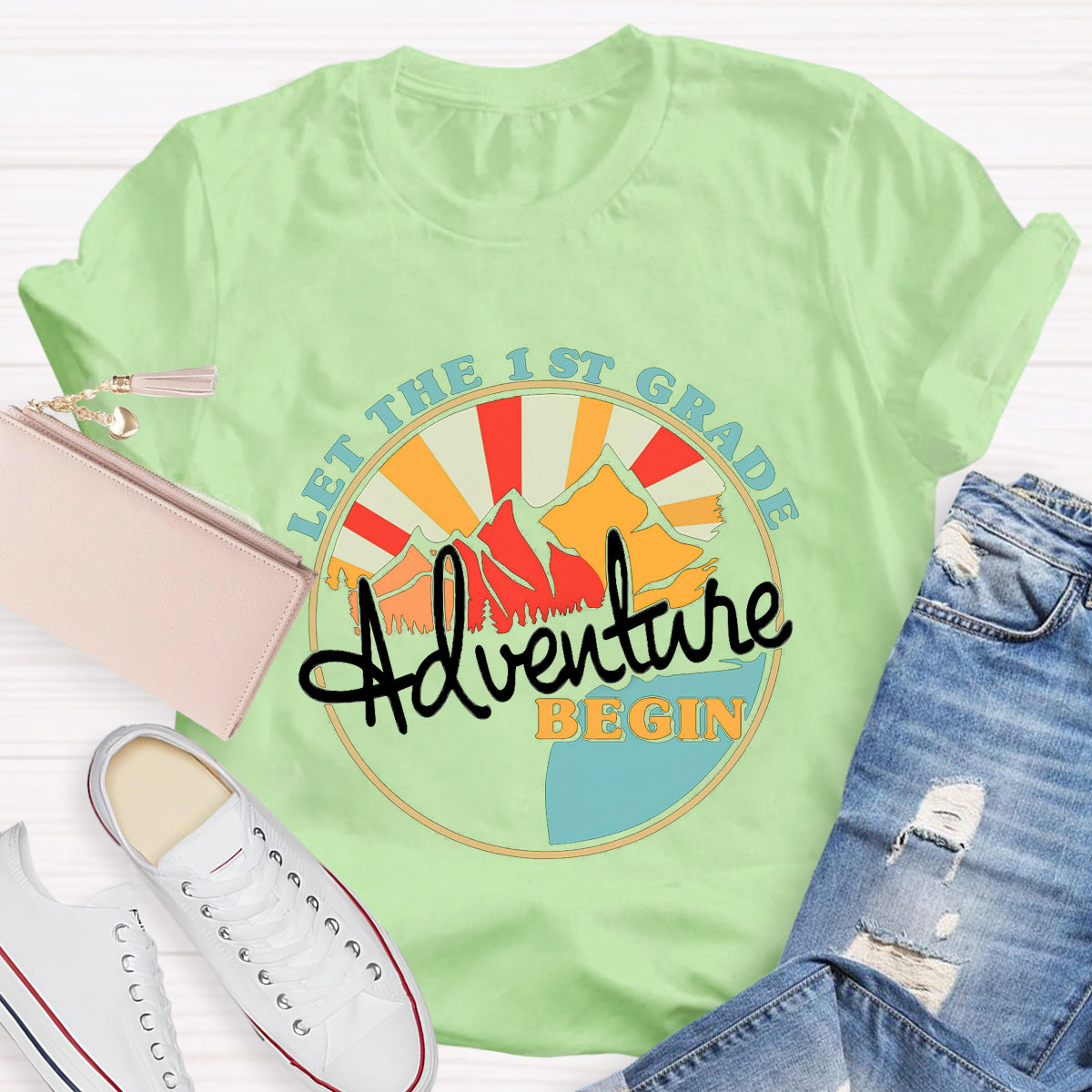 Personalized Let The 1st Grade Adventure Begin Teacher T-Shirt