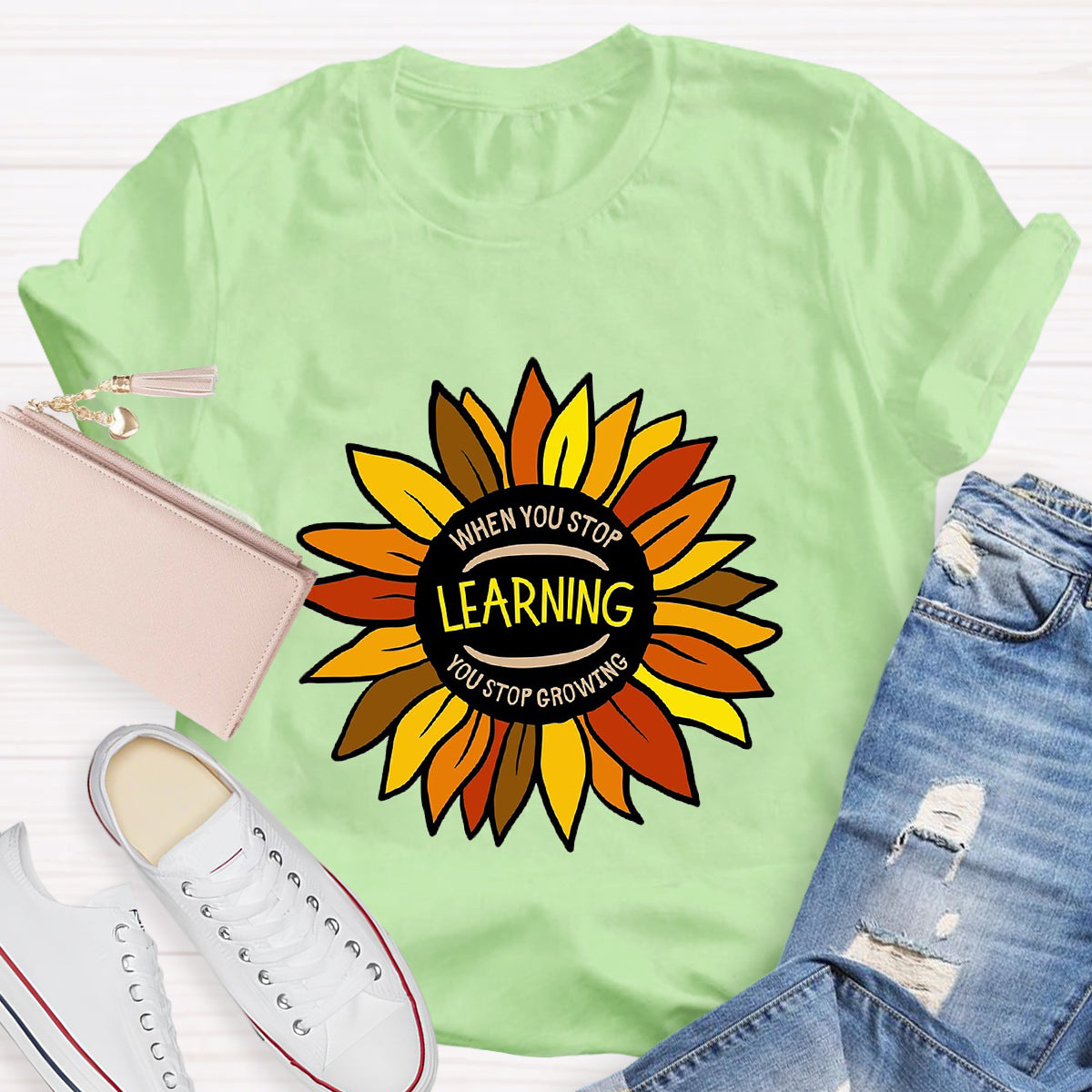 When You Stop Learning You Stop Growing T-Shirt