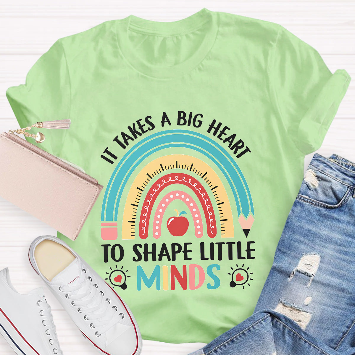 It Takes A BIg Heart Teacher T-Shirt