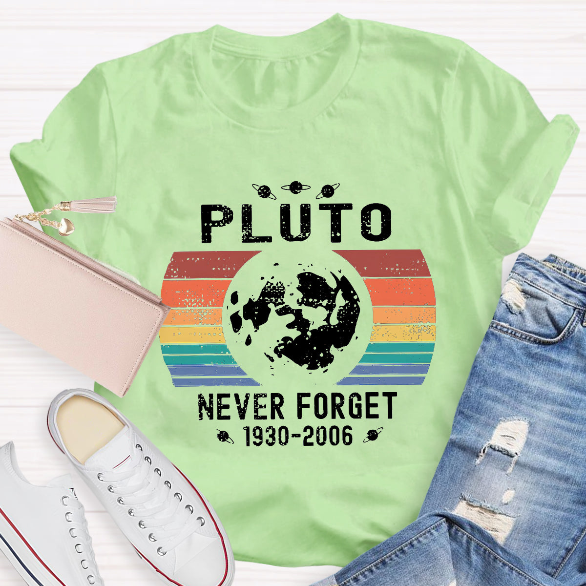 Pluto Never Forget Teacher T-Shirt