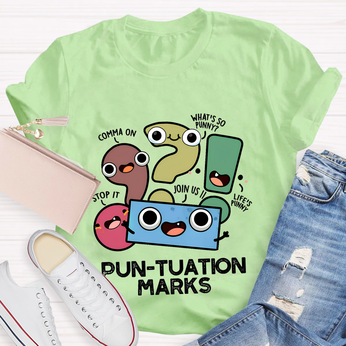 Pun-tuation Marks Teacher T-Shirt