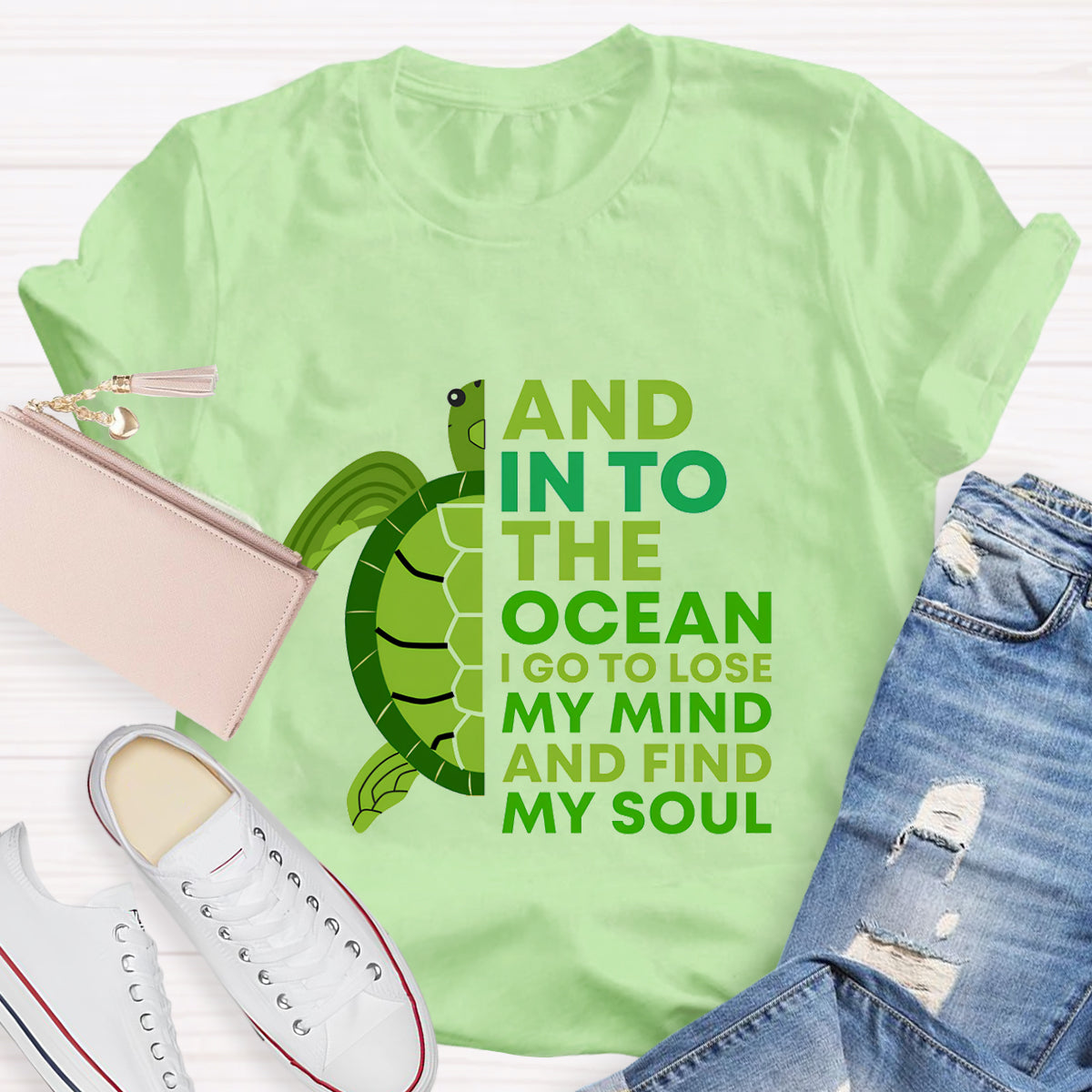 And Into The Ocean I Go To Lose My Mind Find My Soul T-Shirt