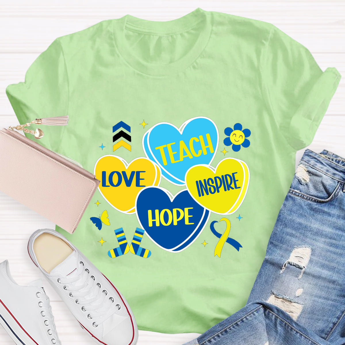 World Down Syndrome Day Teach Love T-Shirt