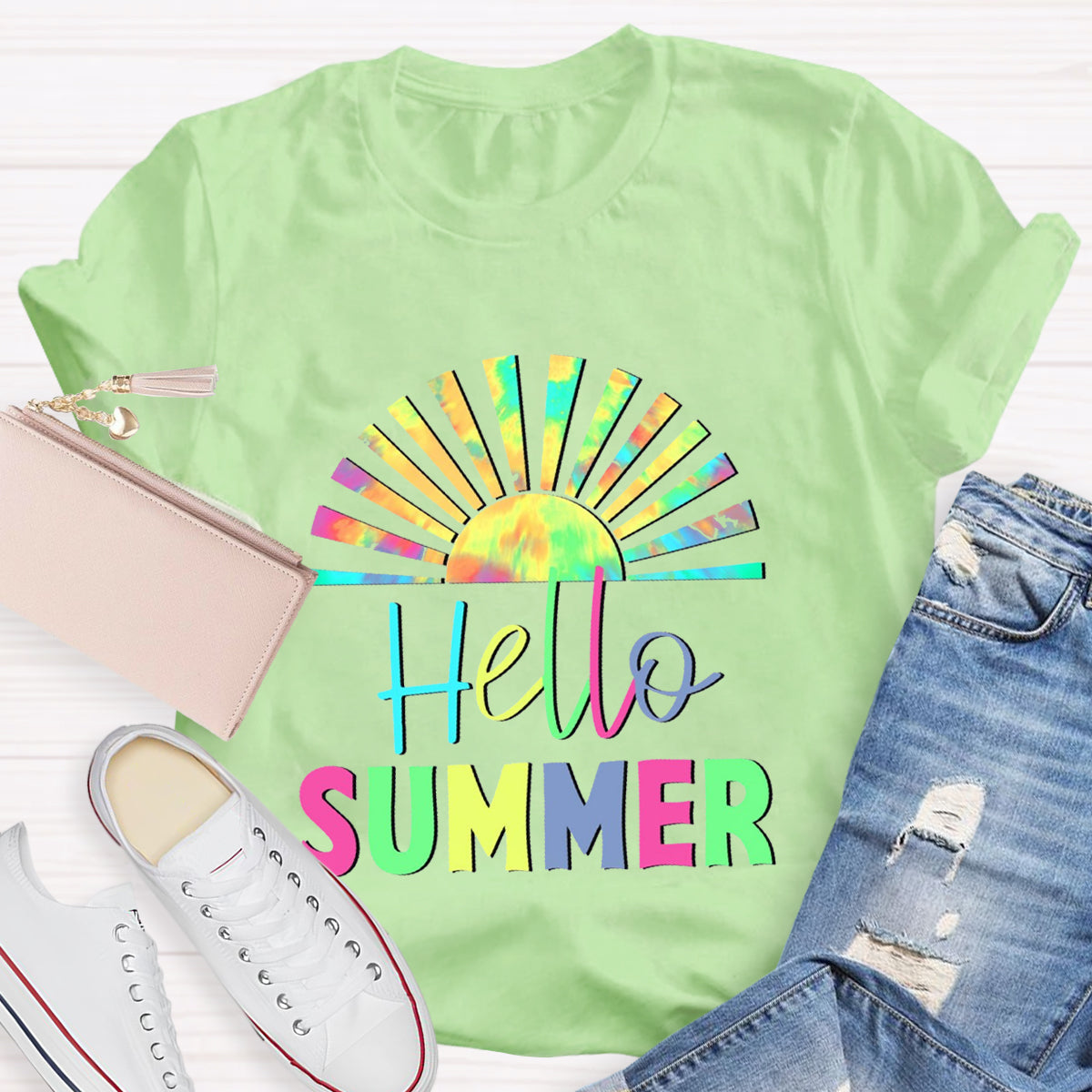 Hello Summer Sun Teacher T-Shirt