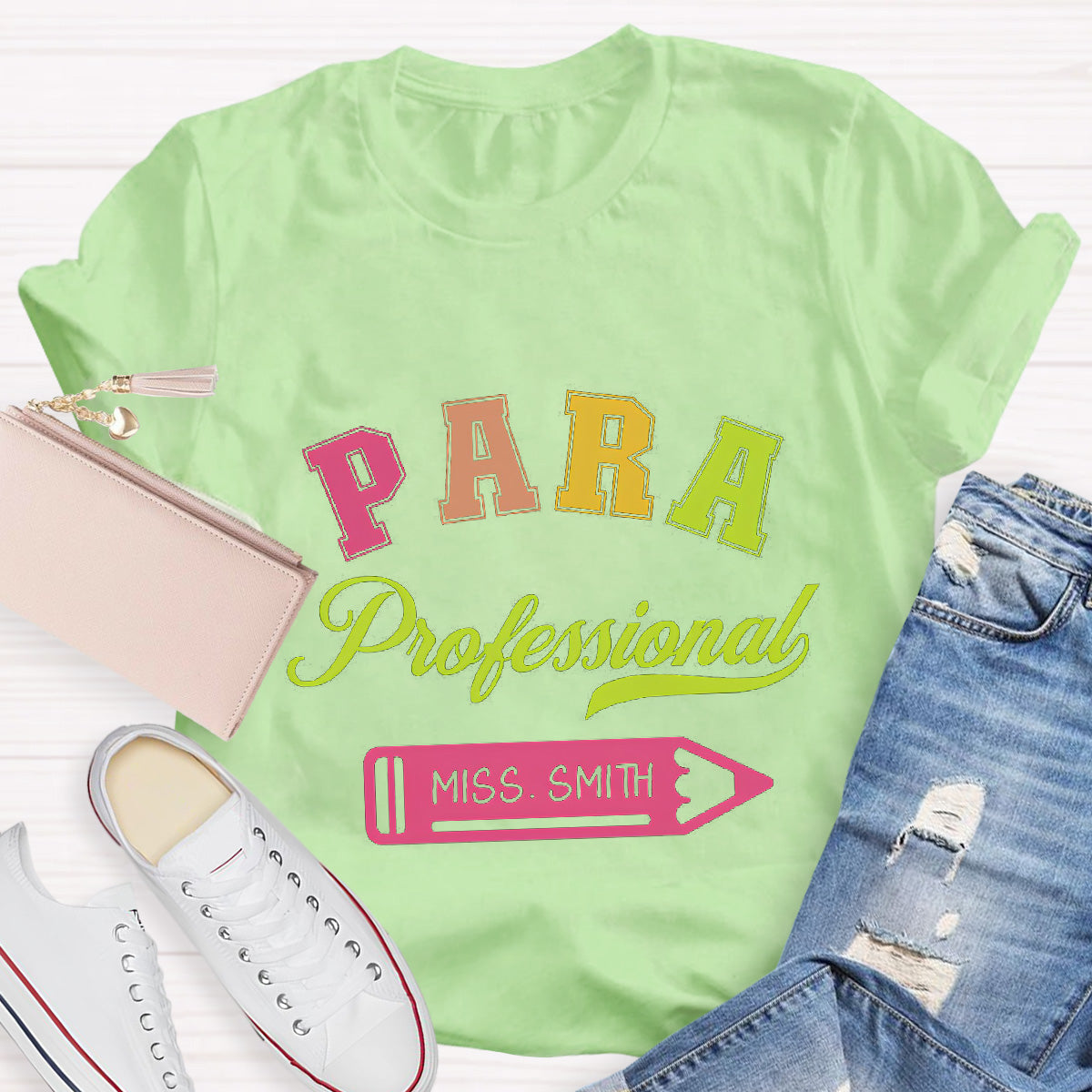 Personalized Name Para Professional  Teacher T-Shirt