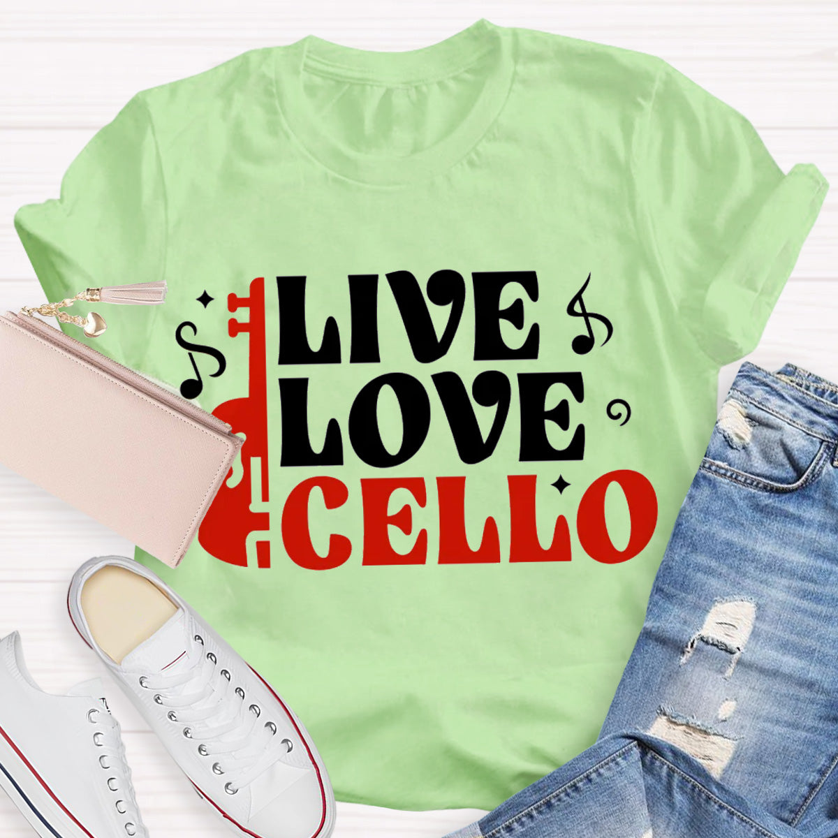 Live Love Cello Teacher T-Shirt