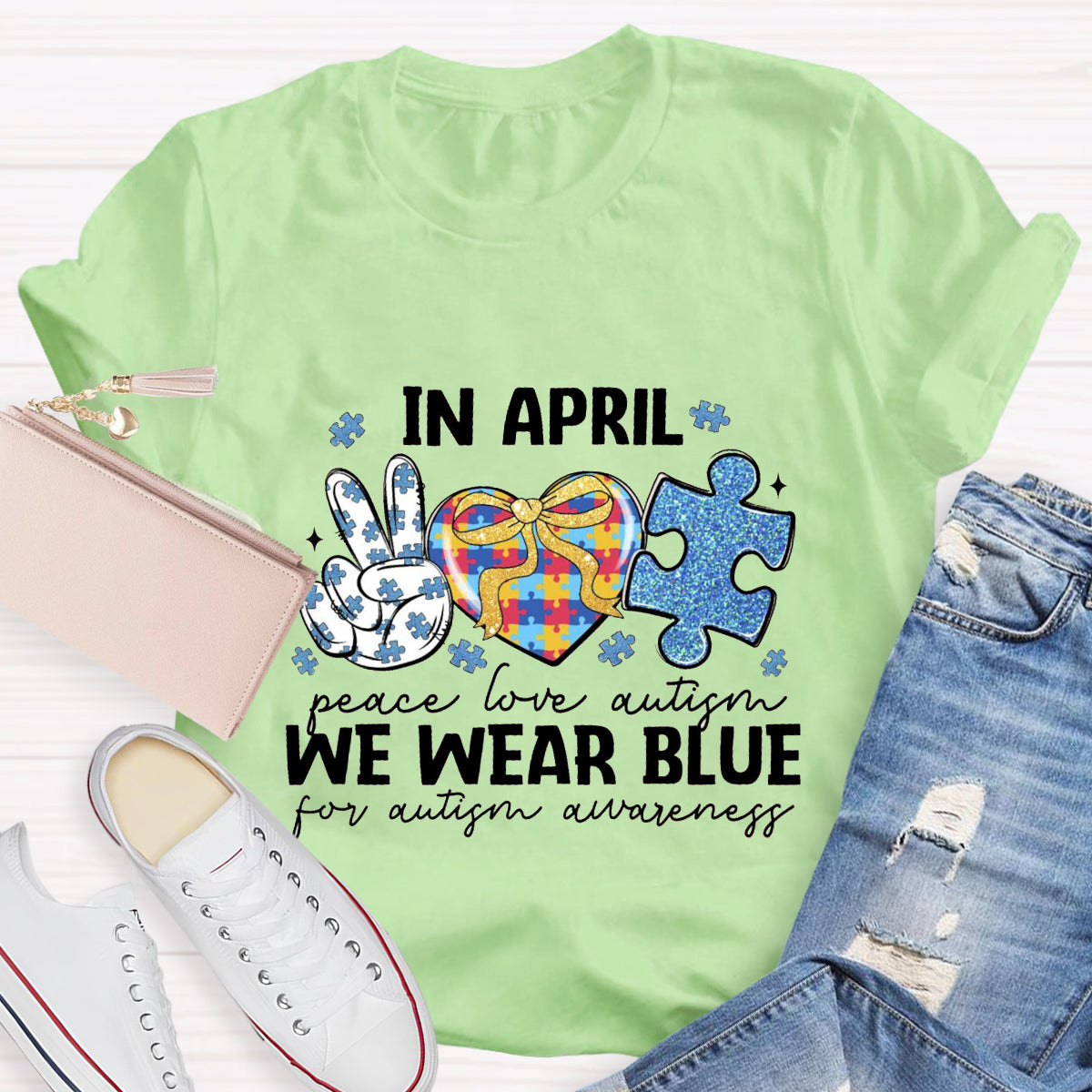 We Wear Blue Teacher T-Shirt