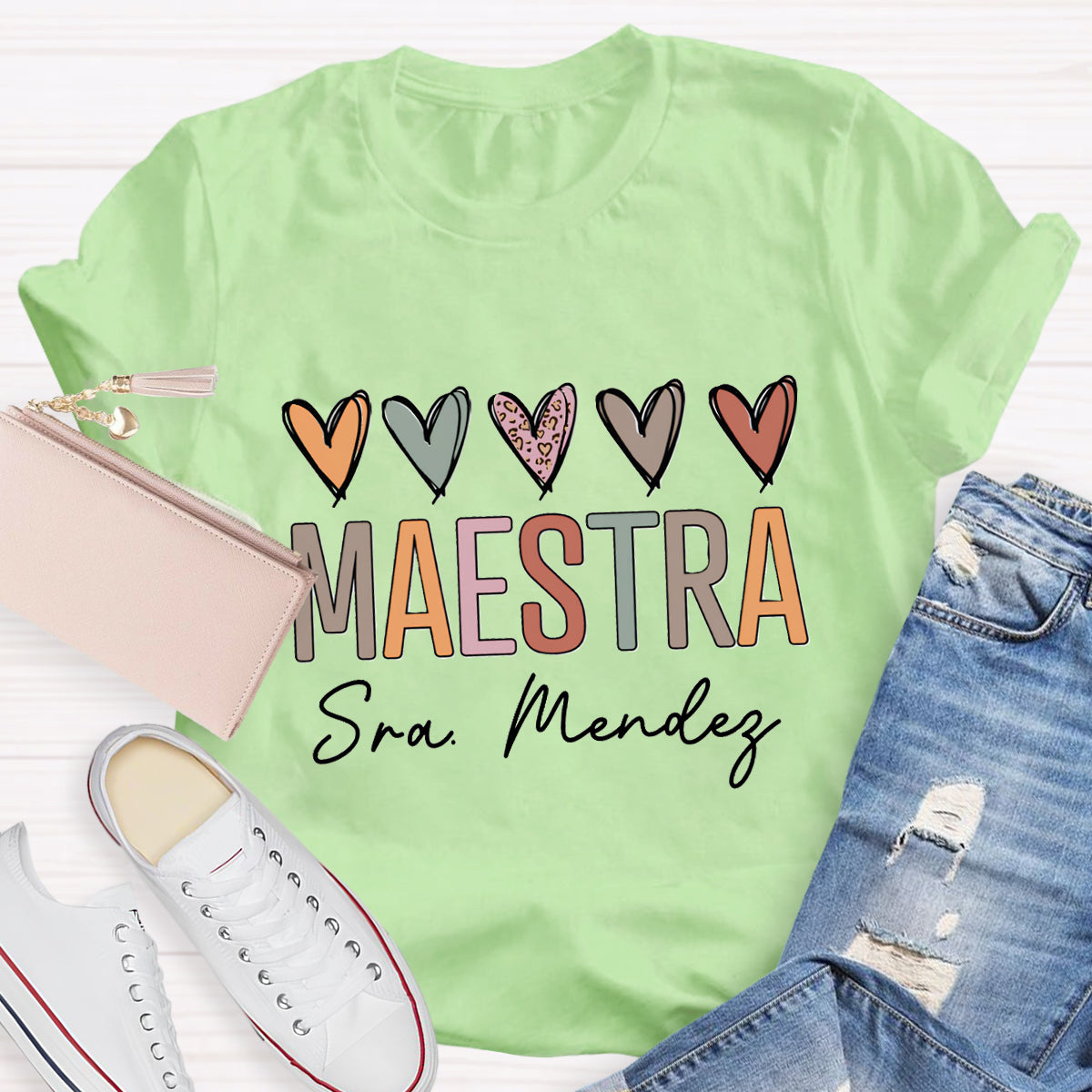 Personalized Spanish Teacher Name T-Shirt