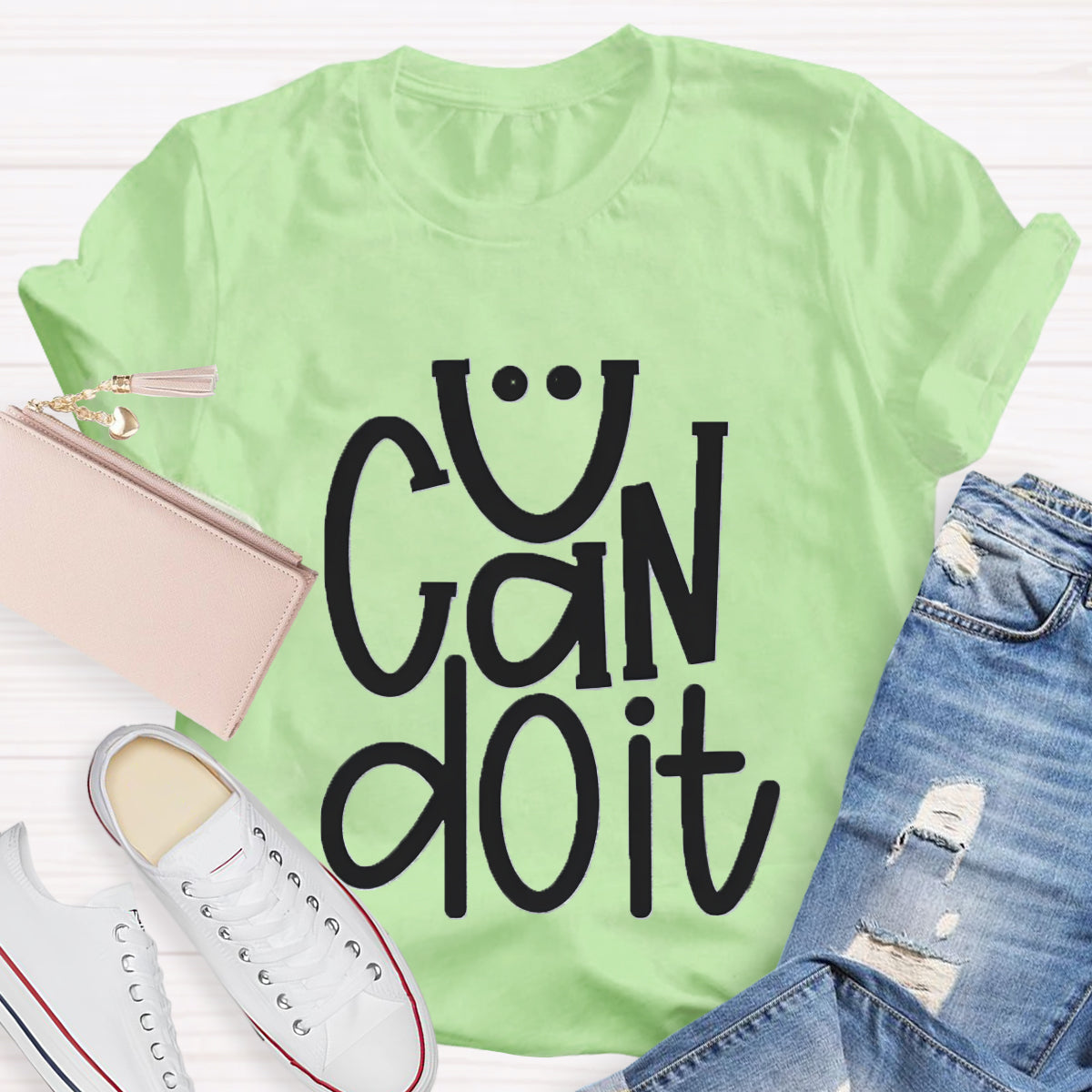 Can Do It Smile Teacher T-Shirt