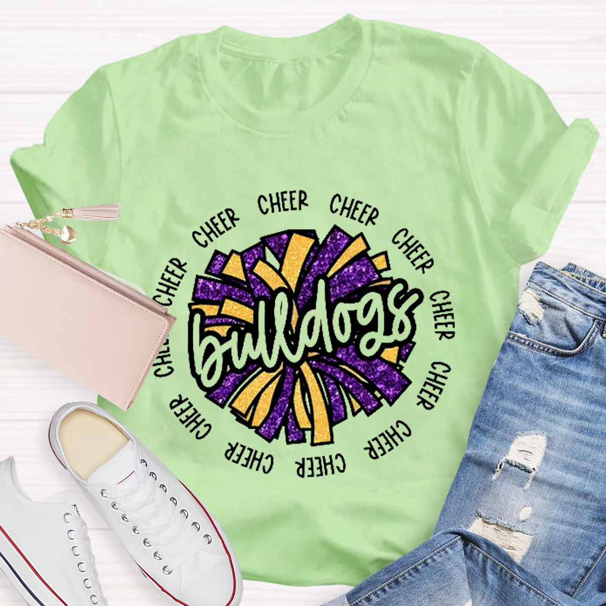 Personalized Cheer Mascot Teacher T-Shirt