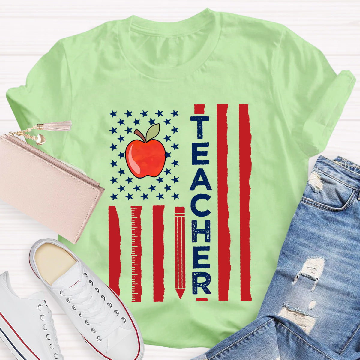 Teacher Apple Star Teacher T-Shirt