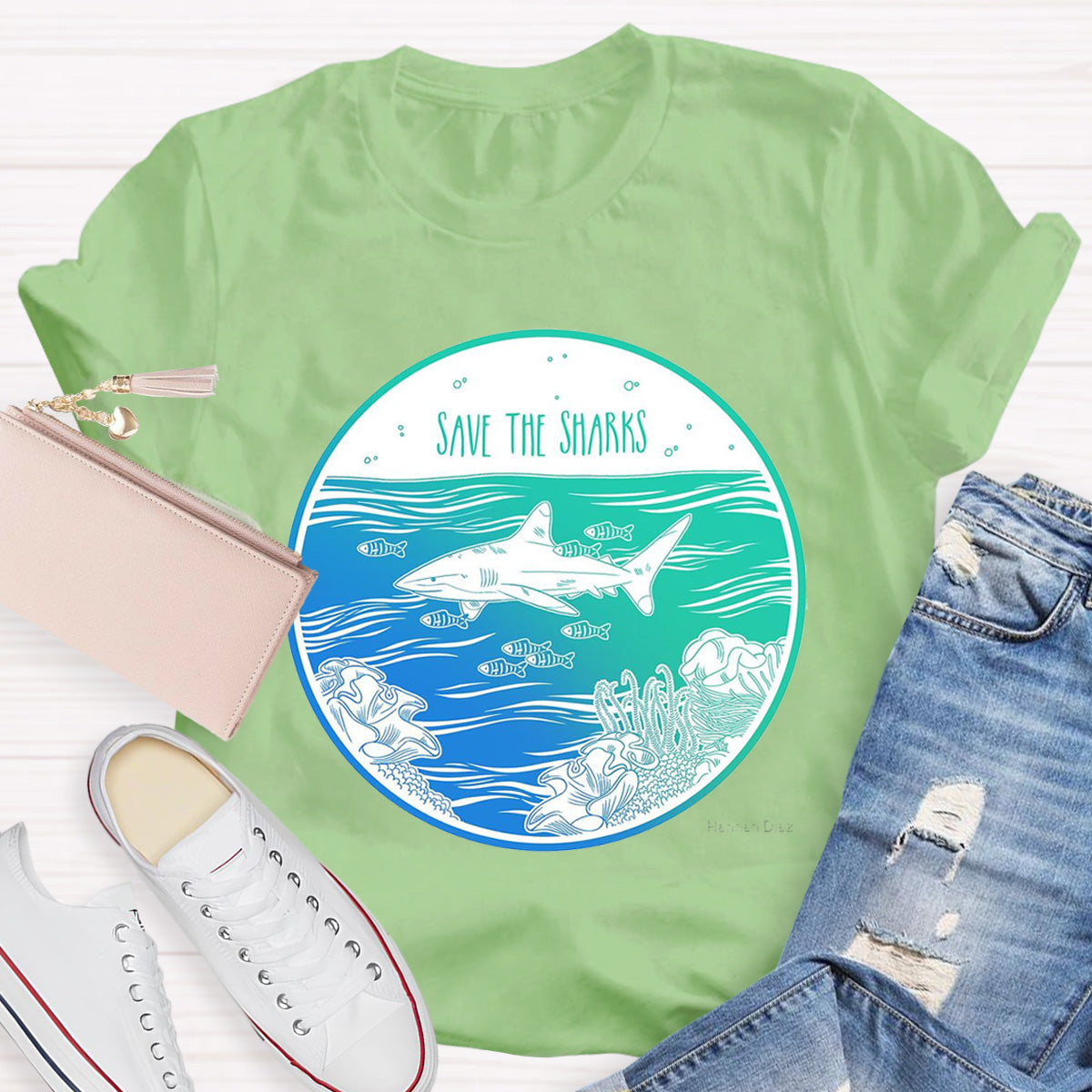 Save The Sharks Teacher T-Shirt