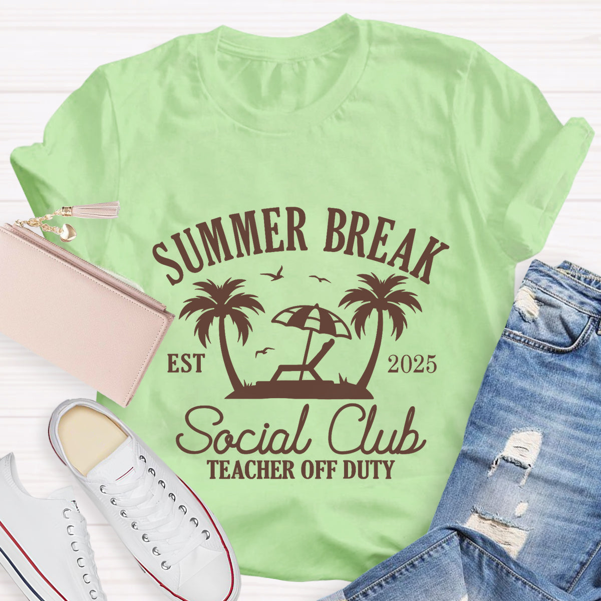 Summer Break Social Club Teachers Off Duty T-Shirt