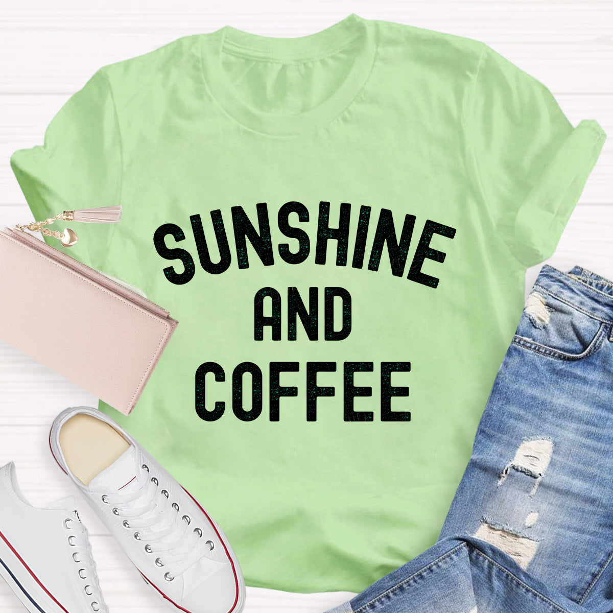 Sunshine And Coffee Teacher T-Shirt