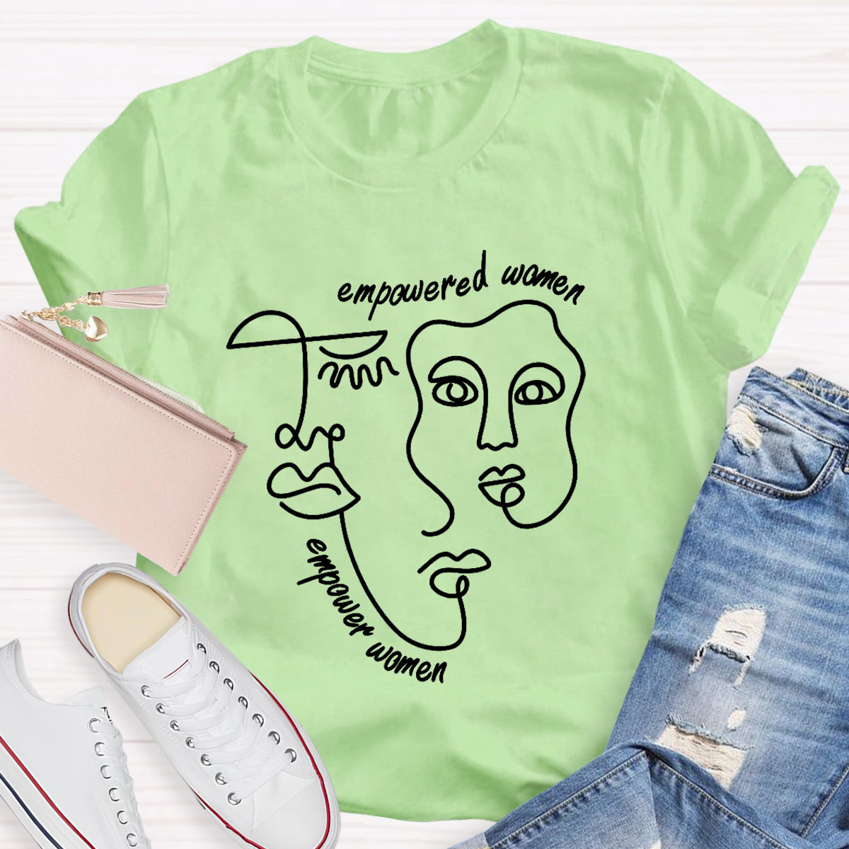 Empowered Women Empower Women Art Teacher T-Shirt