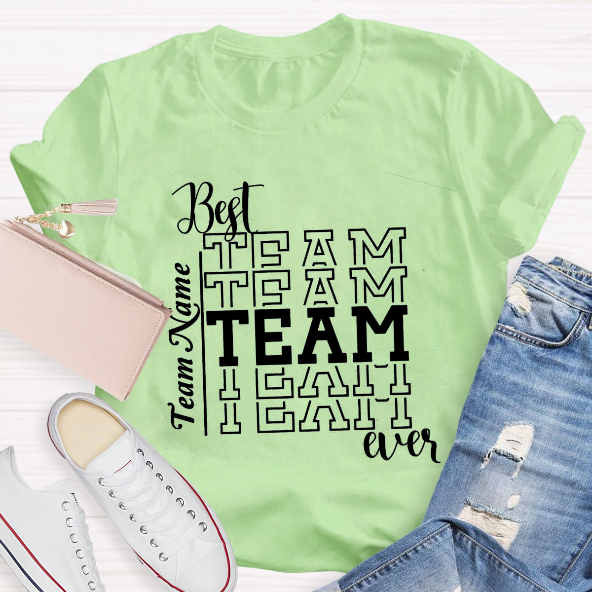 Personalized Best Team Ever Teacher T-Shirt