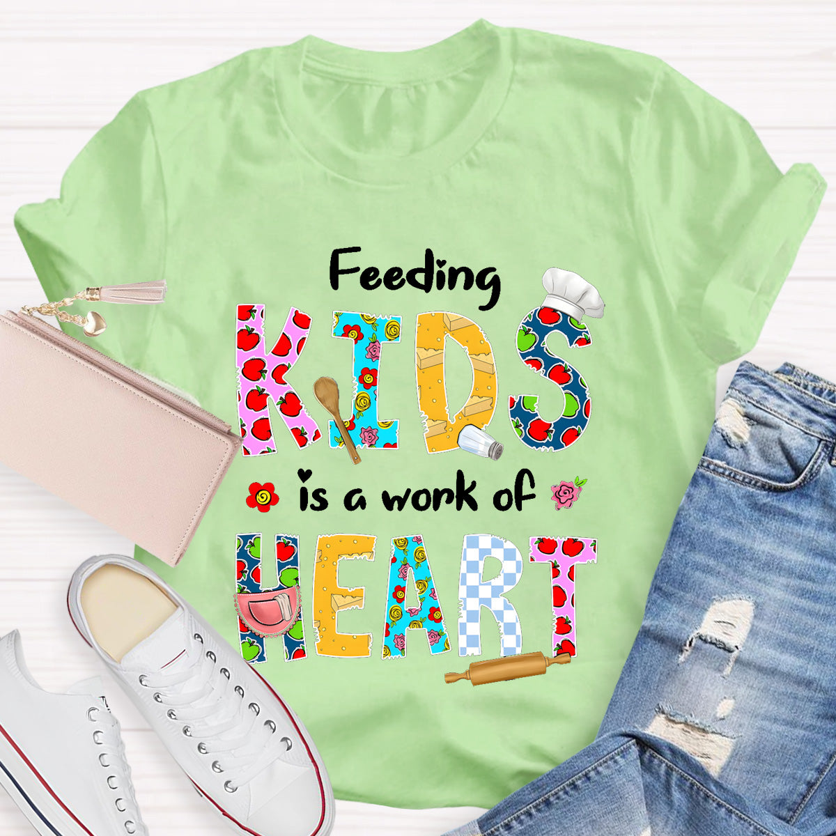 Feeding Kids Is A Work of Heart T-Shirt