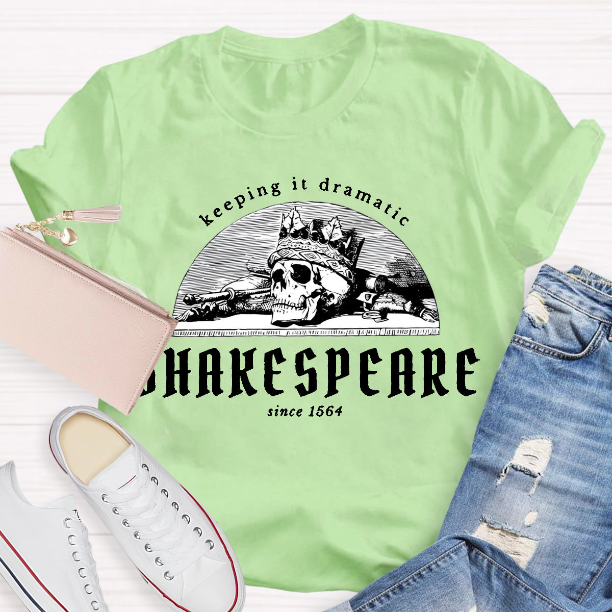 Shakespeare Keeping It Dramatic Teacher T-Shirt