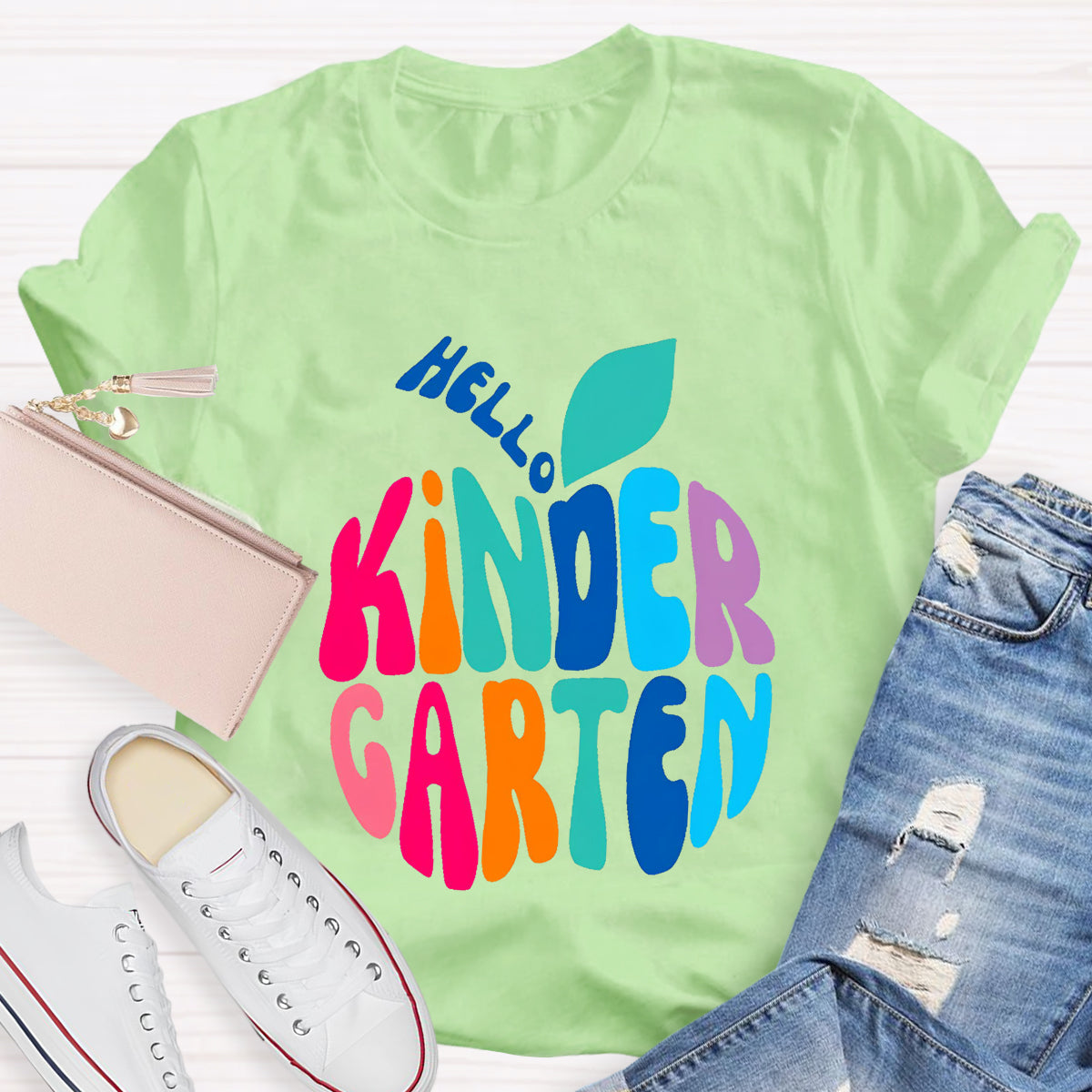 Personalized Grade Hello Kindergarten Teacher T-Shirt