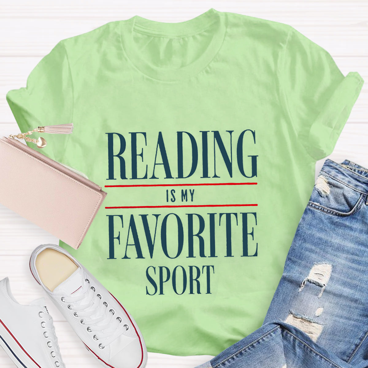 Reading Is My Favorite Sport Teacher T-Shirt