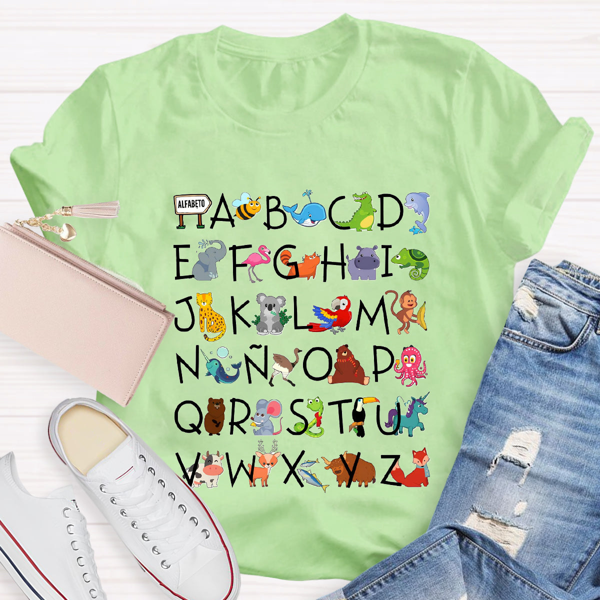 Animal Insect Alphabet T-Shirt