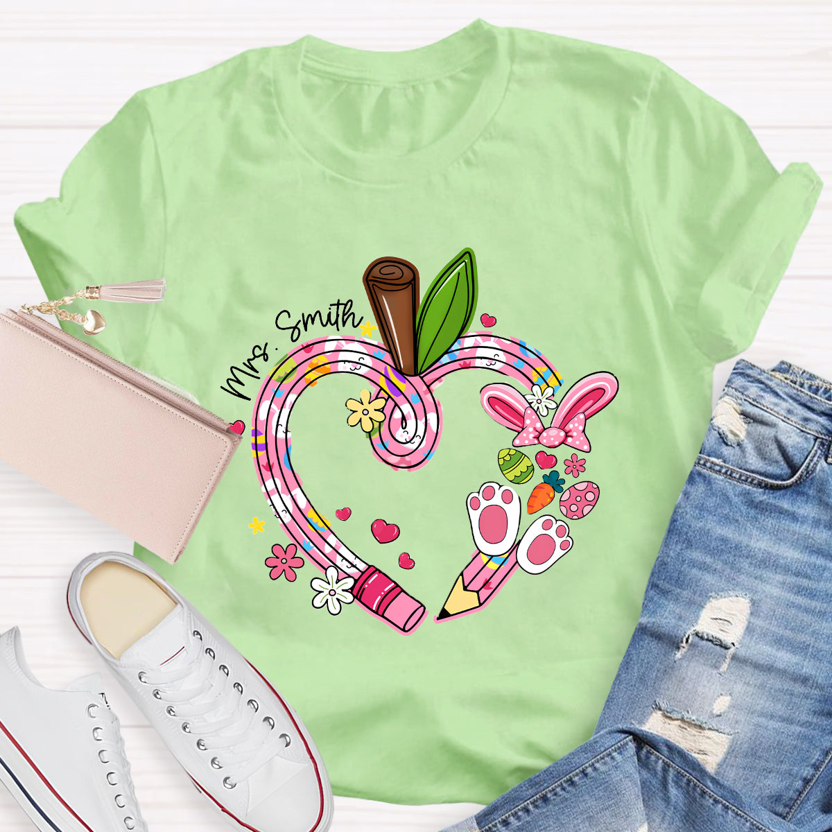 Personalized Name Easter Bunny T-Shirt