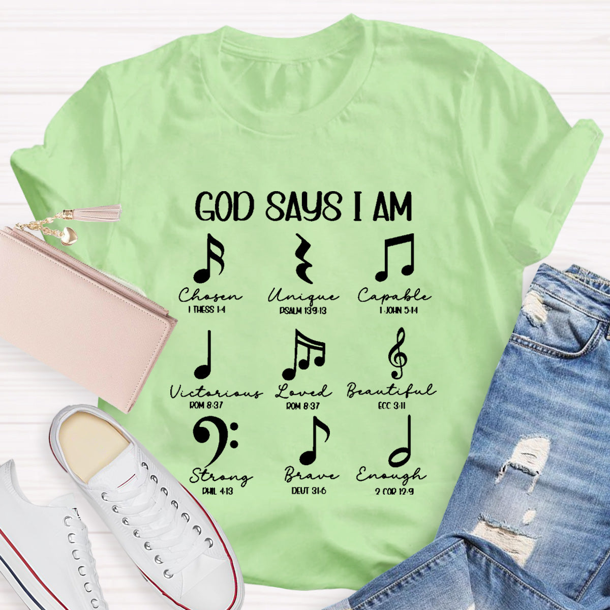 God Says I Am Unique Capable Teacher T-Shirt