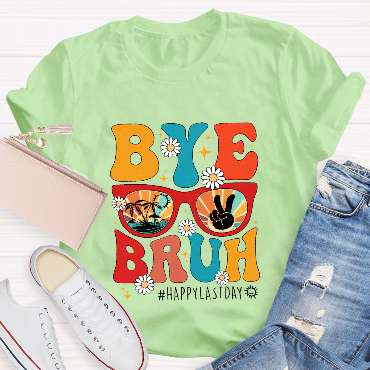 Summerbreak Bye Bruh Happy Last Day T-Shirt