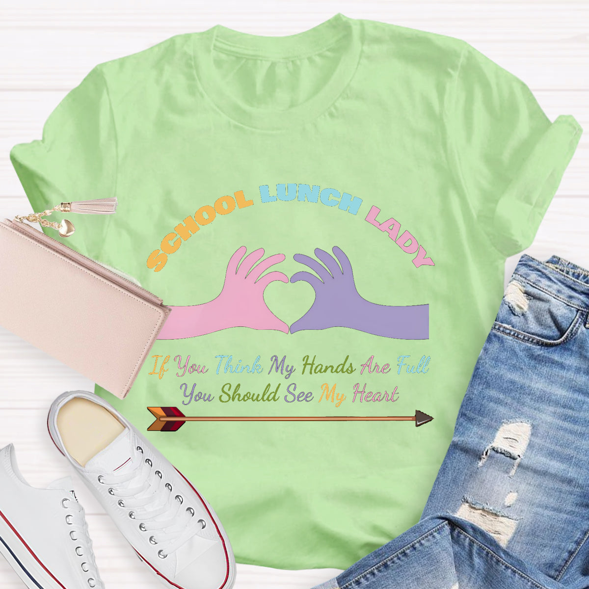 School Lunch Lady You Should See My Heart Teacher T-Shirt