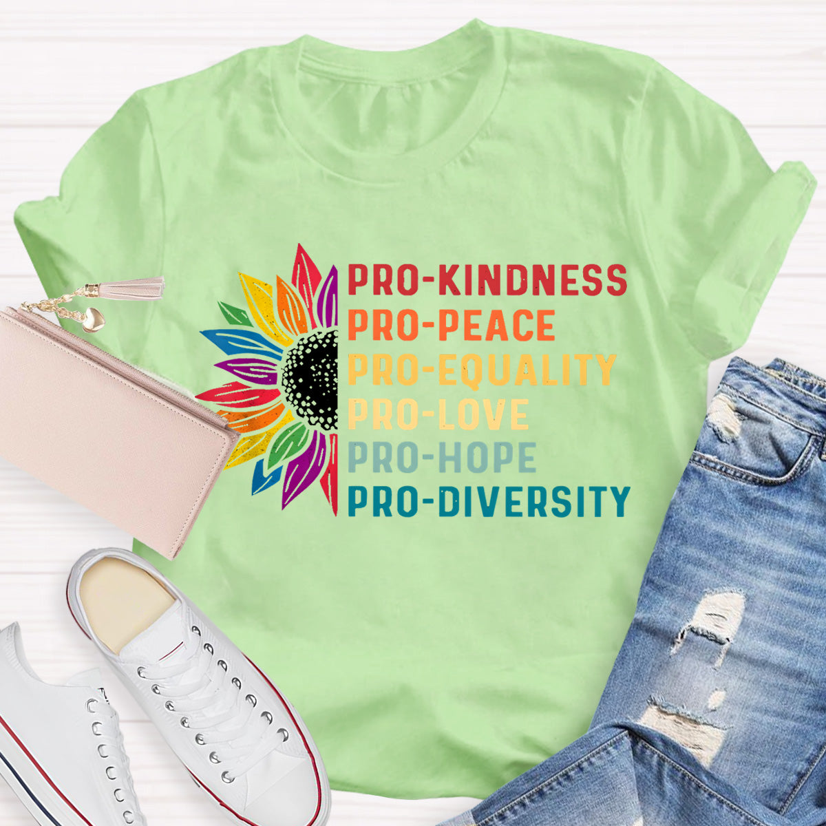 Pro Kindness Pro Hope Teacher T-Shirt