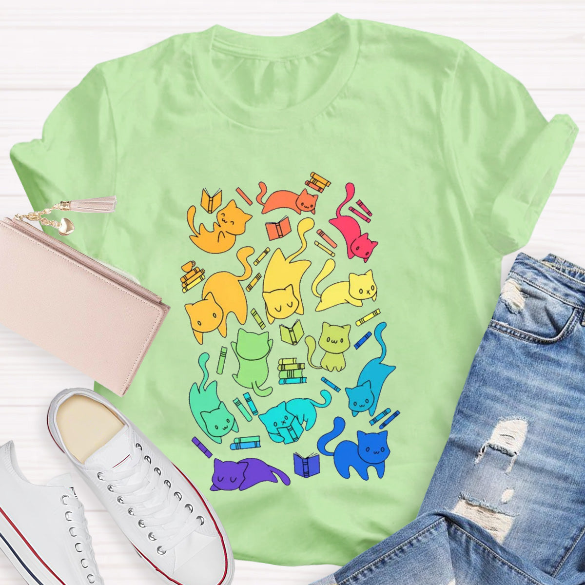 Funny Cat Art Teacher T-Shirt