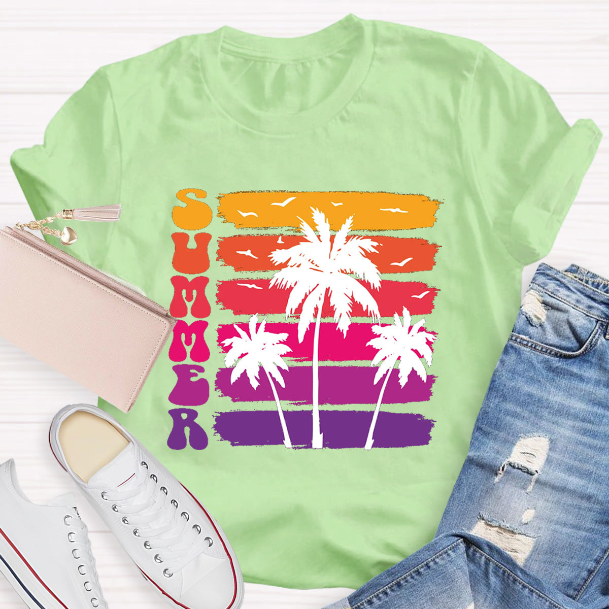 Summer Beach Teacher T-Shirt
