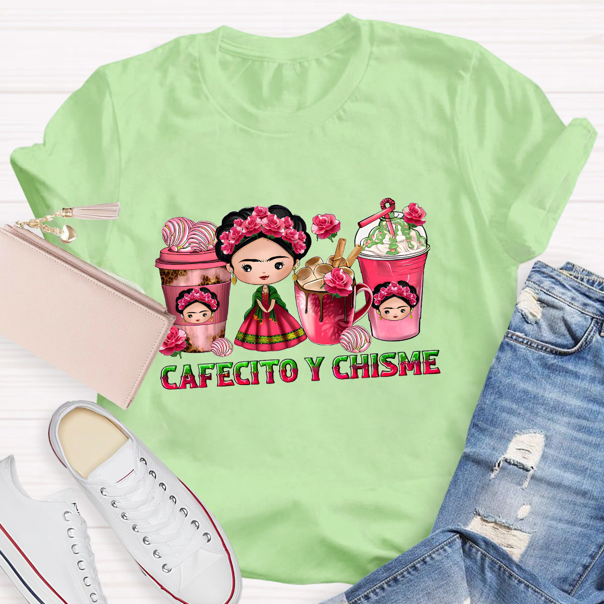 Cafecito Y Chisme Spanish Teacher T-Shirt