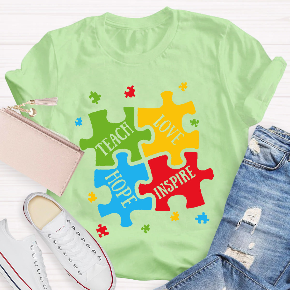 Teach Love Hope Inspire Teacher T-Shirt