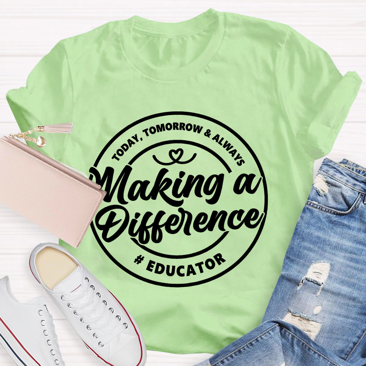 Making A Difference Educator Teacher T-Shirt
