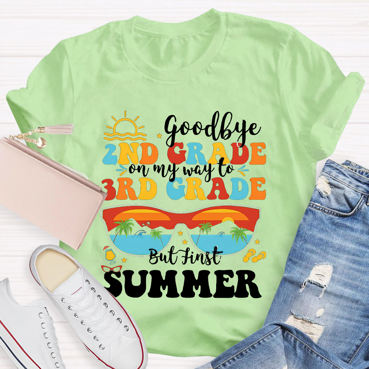 Personalized Grade Good Bye 2nd On My Way To 3rd T-Shirt