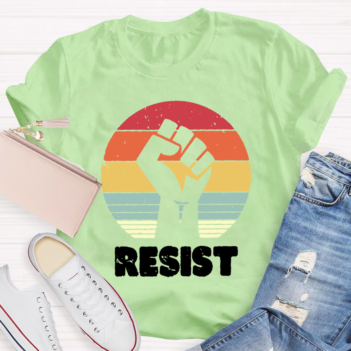 Resist Fist Teacher T-Shirt