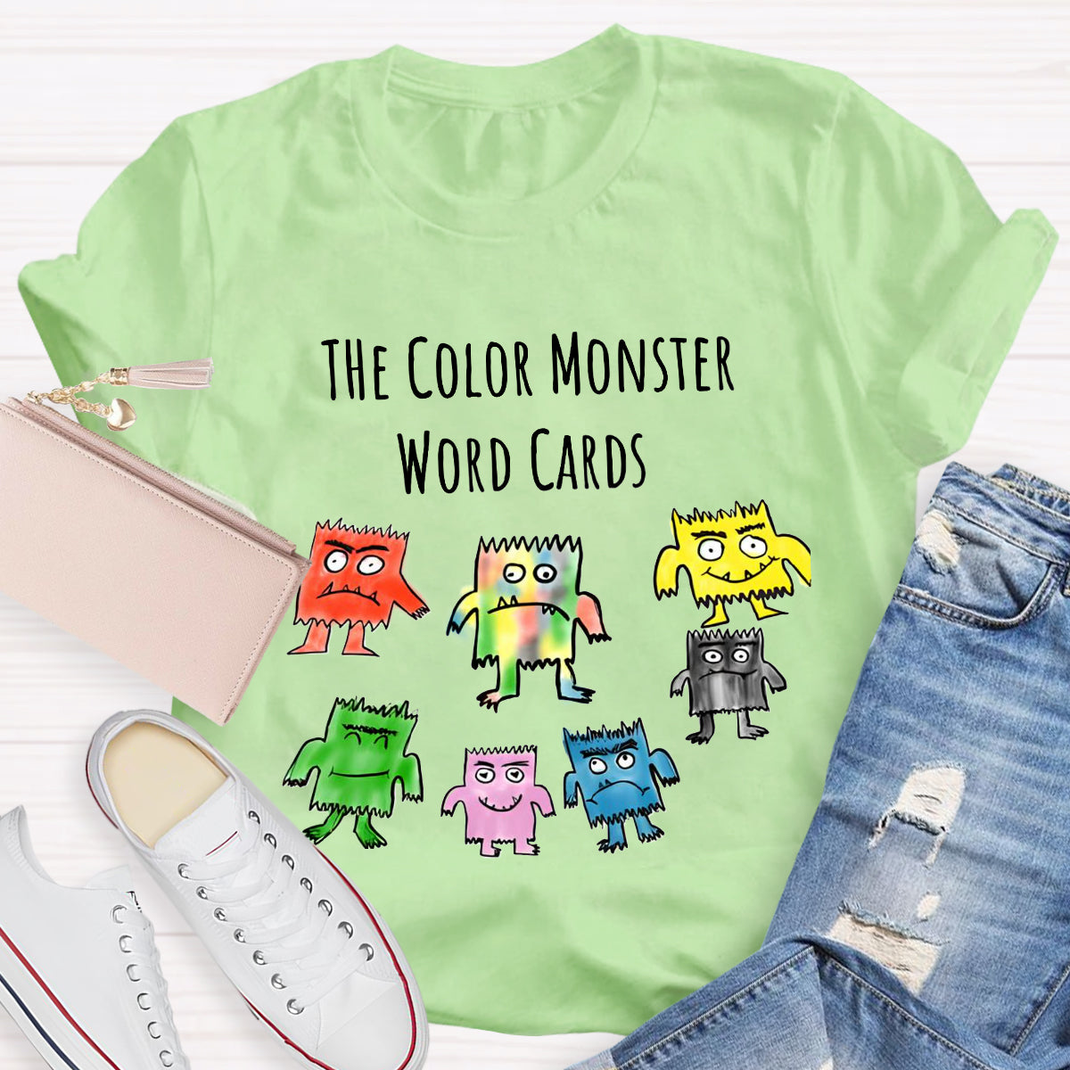 The Color Monster Word Card T-Shirt